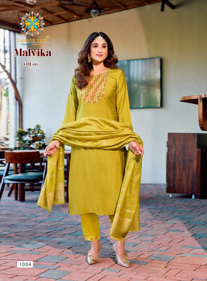 Malvika Vol 1 Passion Tree Vetican Silk Readymade Suits Exporter Gujarat