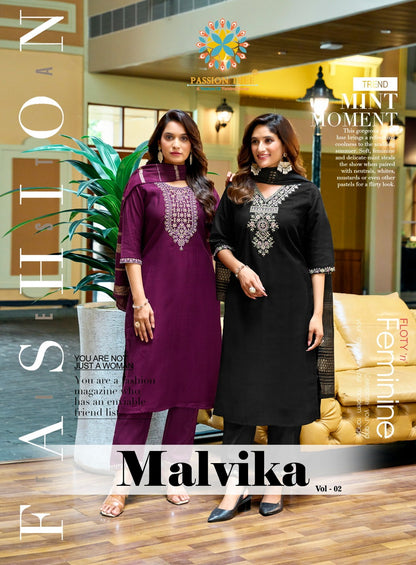 Malvika Vol 2 Passion Tree Vetican Readymade Pant Style Suits Wholesale
