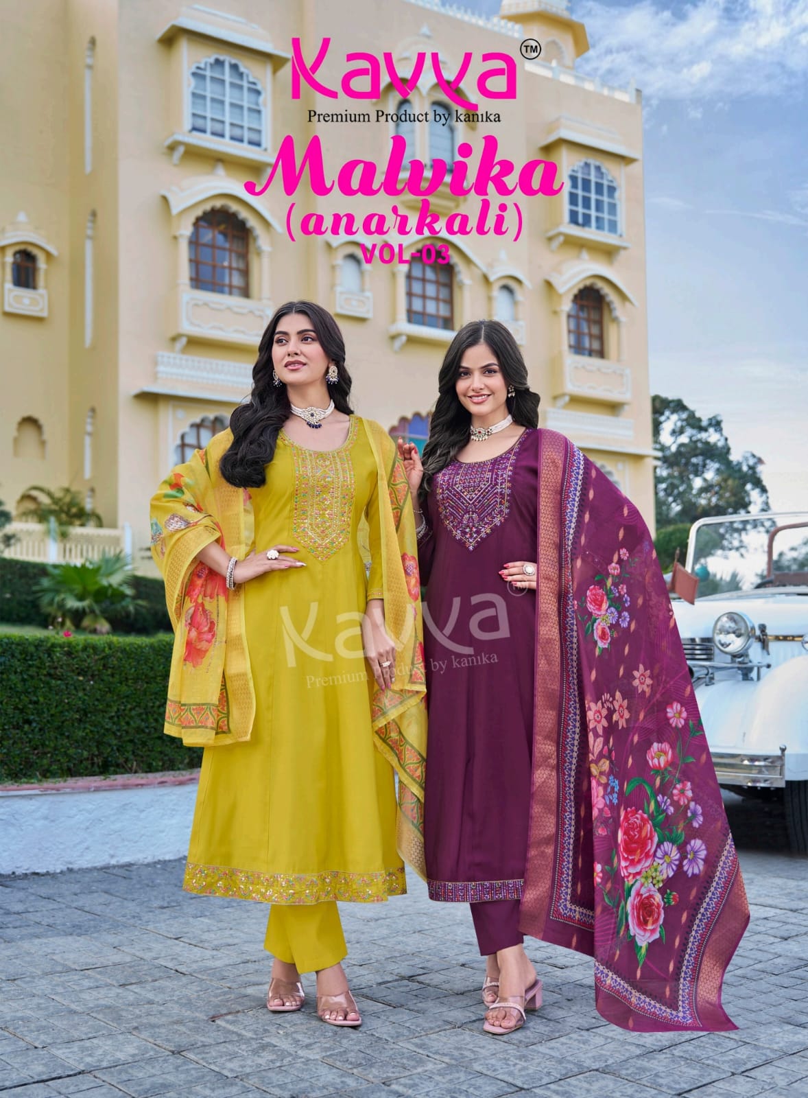 Malvika Vol 3 Kavya Roman Silk Readymade Anarkali Suits Supplier India