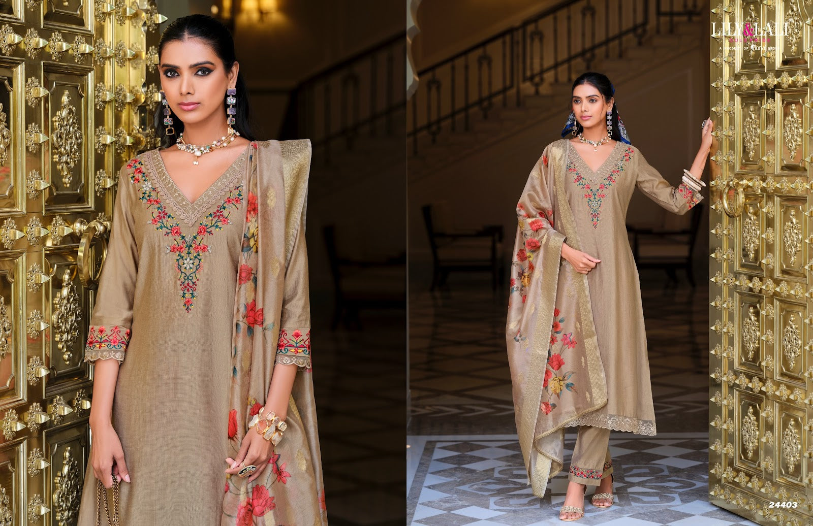 Malvika Vol 3 Lily Lali Viscose Readymade Pant Style Suits Manufacturer Gujarat