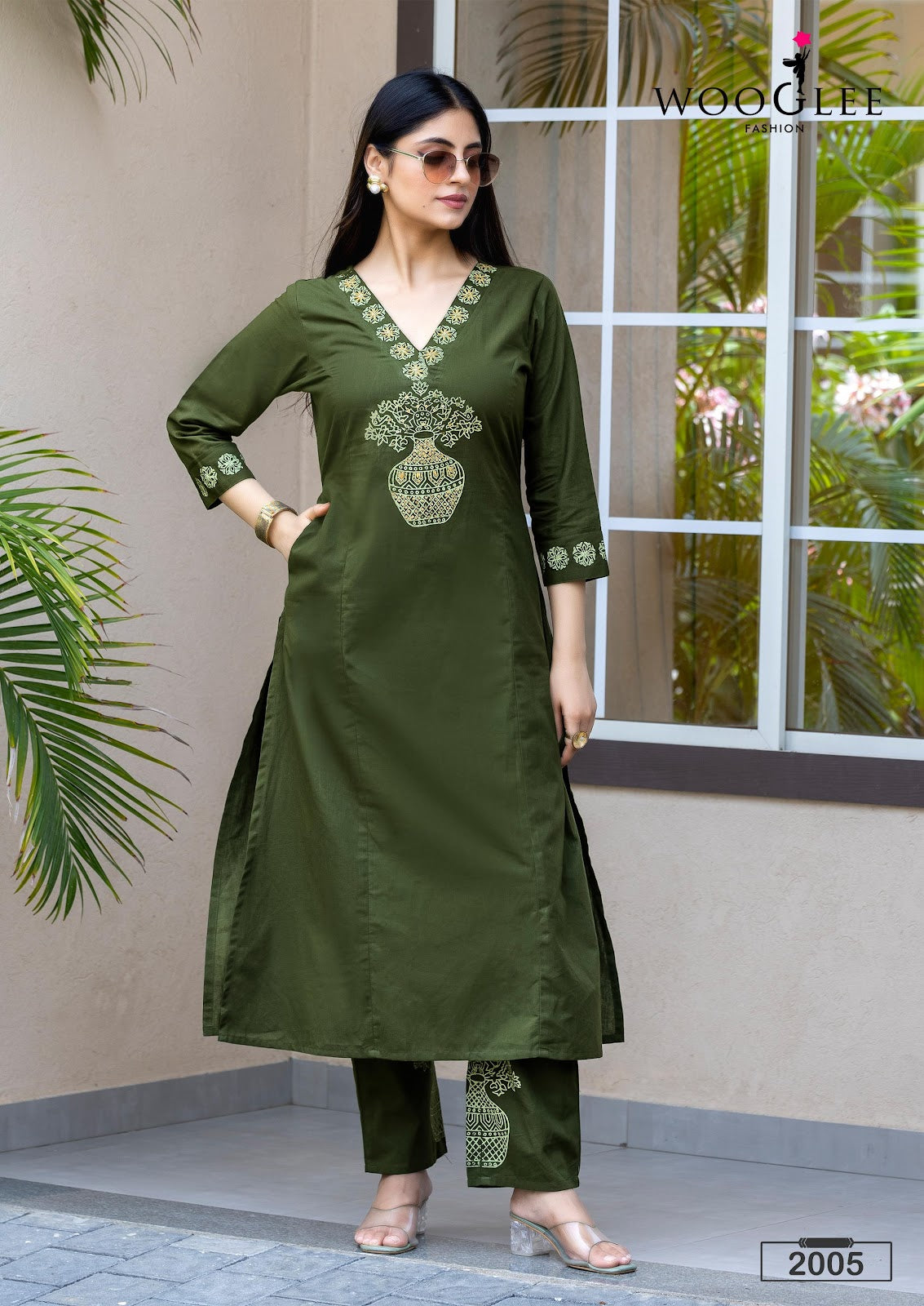 Malvika Wooglee Cotton Kurti Pant Set Supplier Ahmedabad