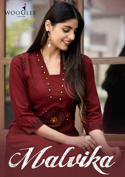Malvika Wooglee Cotton Kurti Pant Set Supplier Ahmedabad
