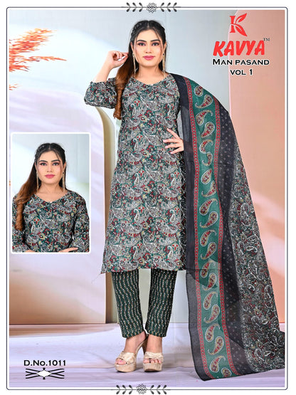 Man Pasand Vol 1 Kavya Pt Readymade Cotton Pant Suits Exporter Ahmedabad