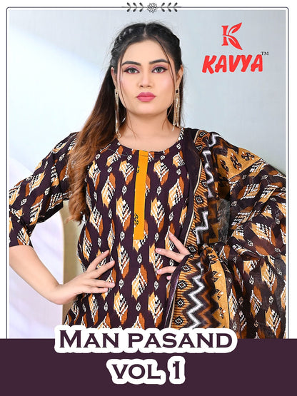 Man Pasand Vol 1 Kavya Pt Readymade Cotton Pant Suits Exporter Ahmedabad