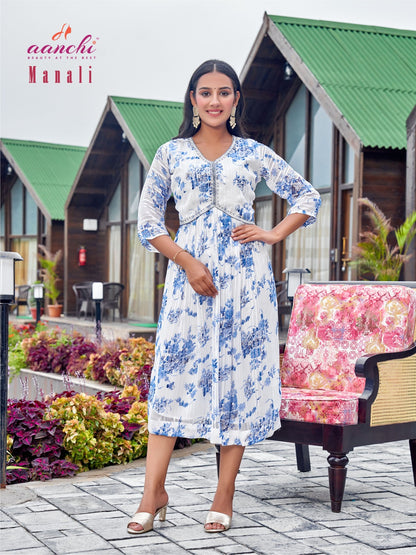 Manali Aanchi Georgette One Piece Exporter India