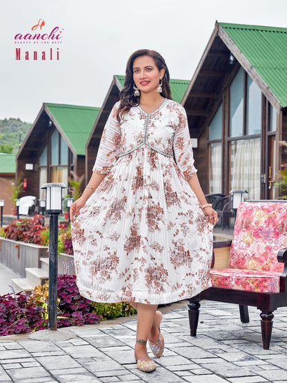 Manali Aanchi Georgette One Piece Exporter India
