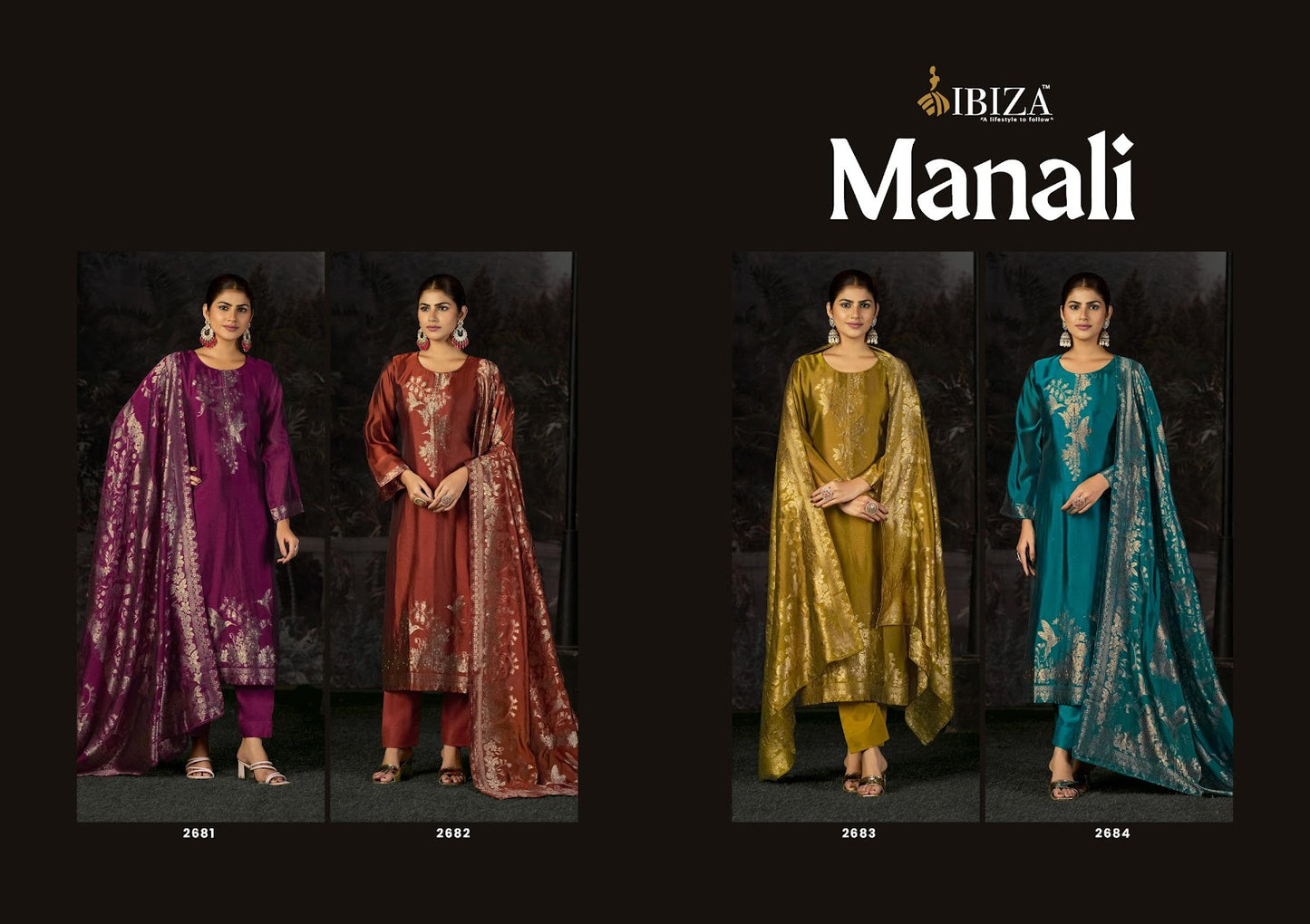 Manali Ibiza Banglori Silk Pant Style Suits Manufacturer India