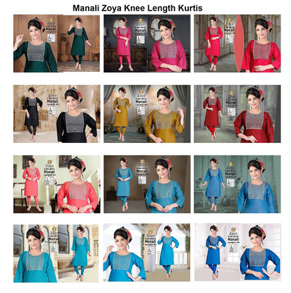 Manali Zoya Two Tone Knee Length Kurtis Exporter India