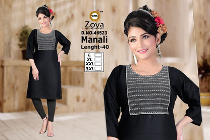 Manali Zoya Two Tone Knee Length Kurtis Exporter India