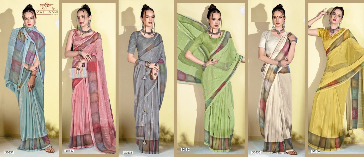 Mananya Vallabhi Prints Georgette Sarees Wholesaler Ahmedabad