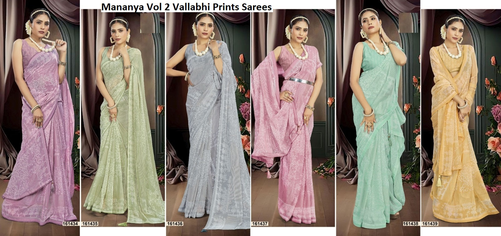 Mananya Vol 2 Vallabhi Prints Georgette Sarees Wholesaler India