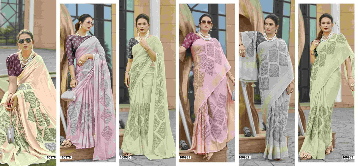 Manas Vallabhi Prints Georgette Sarees Supplier