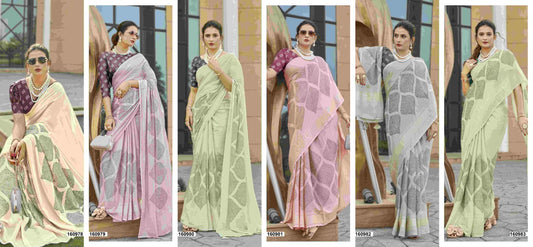 Manas Vallabhi Prints Georgette Sarees Supplier