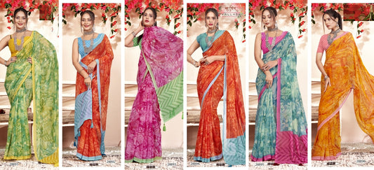 Manasvi Vol 10 Vallabhi Prints Georgette Sarees Exporter Gujarat