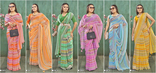 Manasvi Vol 11 Vallabhi Prints Georgette Sarees Wholesale Price