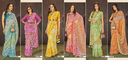 Manasvi Vol 13 Vallabhi Prints Georgette Sarees Wholesale Price