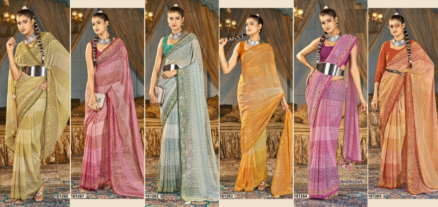 Manasvi Vol 14 Vallabhi Prints Georgette Sarees Wholesale Price