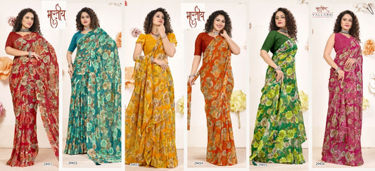 Manasvi Vol 15 Vallabhi Prints Georgette Sarees Exporter Gujarat