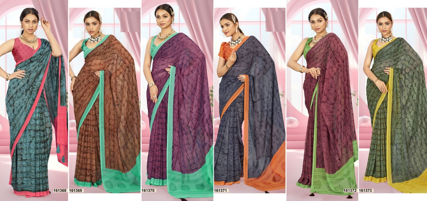 Manasvi Vol 17 Vallabhi Prints Georgette Sarees Manufacturer Gujarat