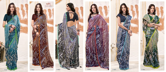 Manasvi Vol 18 Vallabhi Prints Georgette Sarees Manufacturer Gujarat