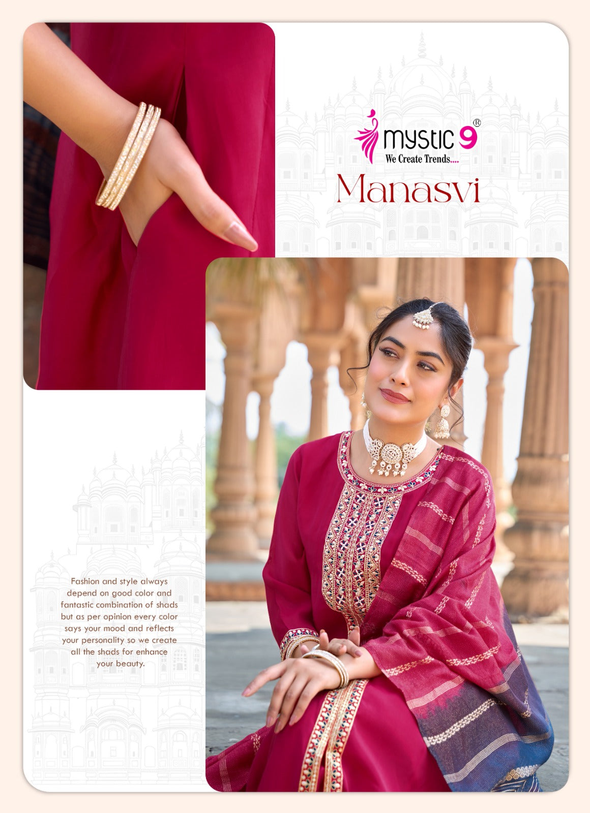 Manasvi Vol 1 Mystic 9 Chanderi Readymade Anarkali Suits Wholesaler Ahmedabad