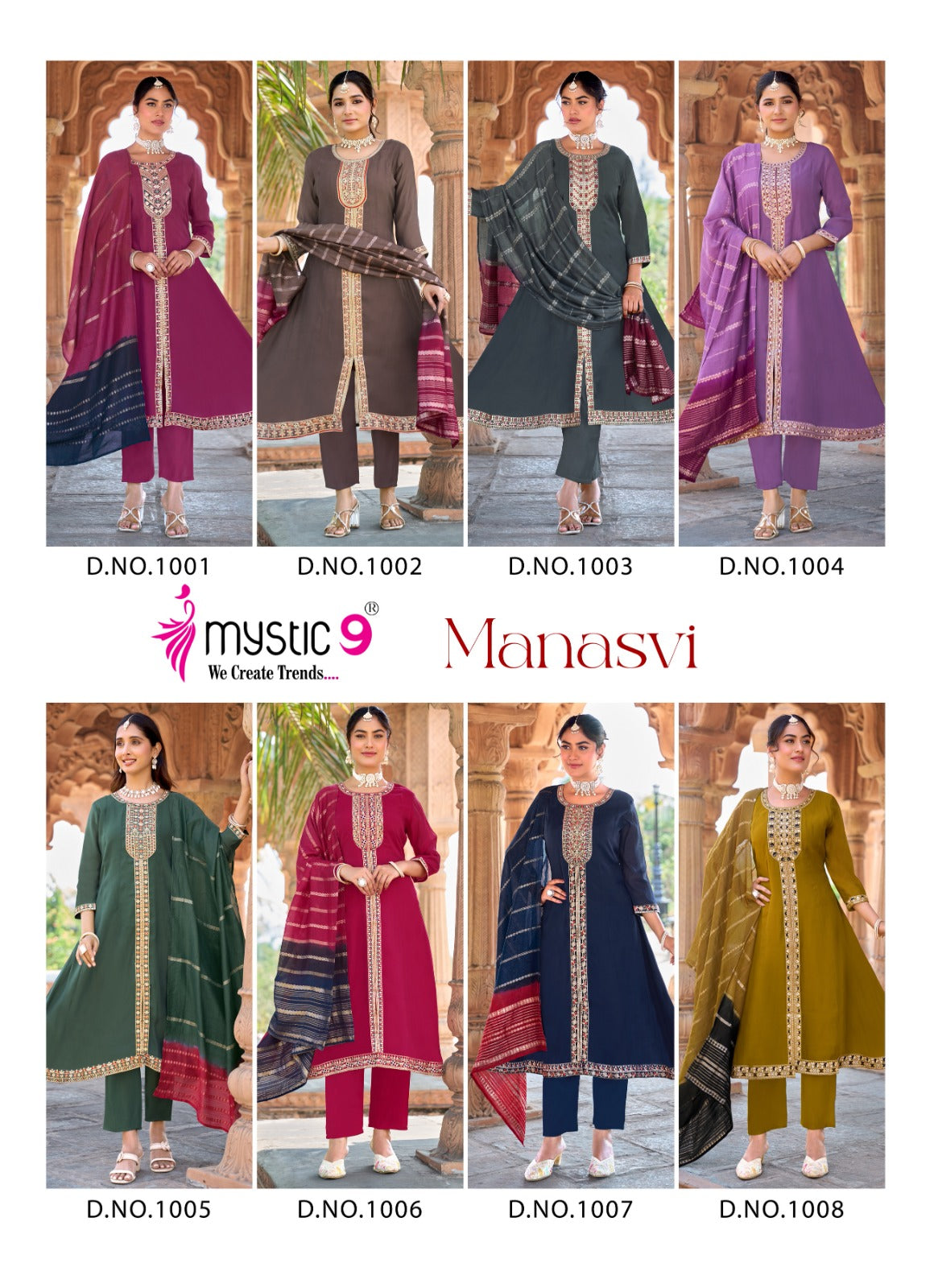 Manasvi Vol 1 Mystic 9 Chanderi Readymade Anarkali Suits Wholesaler Ahmedabad