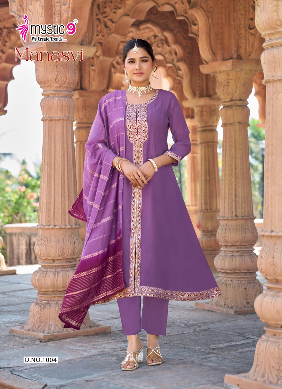 Manasvi Vol 1 Mystic 9 Chanderi Readymade Anarkali Suits Wholesaler Ahmedabad