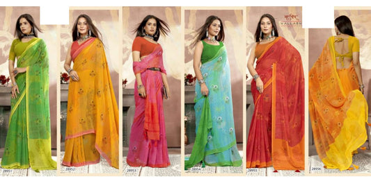 Manasvi Vol 2 Vallabhi Prints Georgette Sarees Wholesaler India
