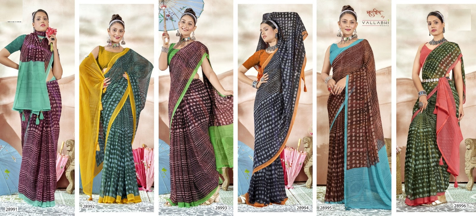 Manasvi Vol 9 Vallabhi Prints Georgette Sarees Exporter Gujarat