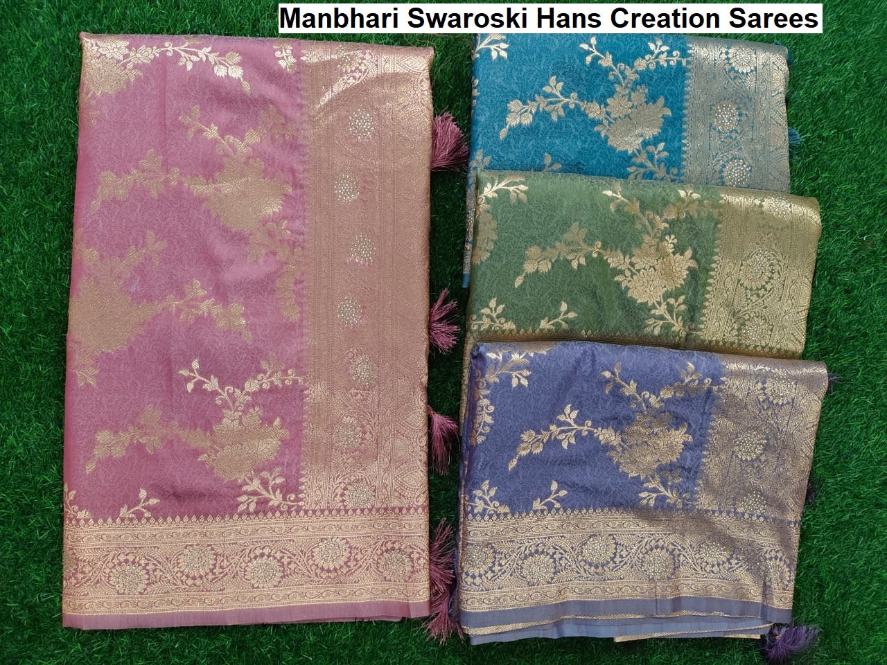 Manbhari Swaroski Hans Creation Sarees Supplier