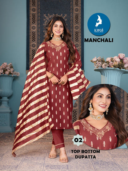 Manchali Kaya Readymade Pant Style Suits Exporter India