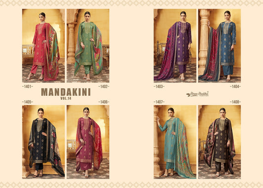 Mandakini Vol 14 Shree Shalika Fashion Dola Jacquard Pant Style Suits