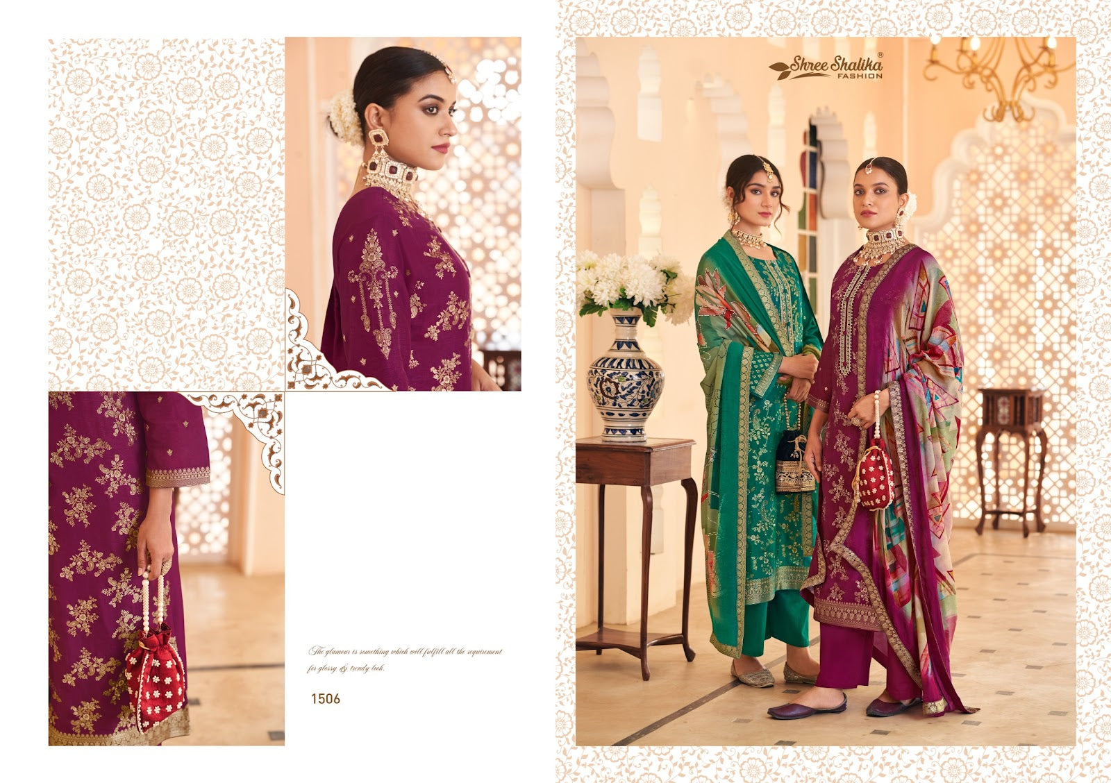 Mandakini Vol 15 Shree Shalika Fashion Dola Jacquard Pant Style Suits Manufacturer