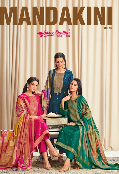 Mandakini Vol 16 Shree Shalika Fashion Pure Viscose Pant Style Suits Supplier Gujarat