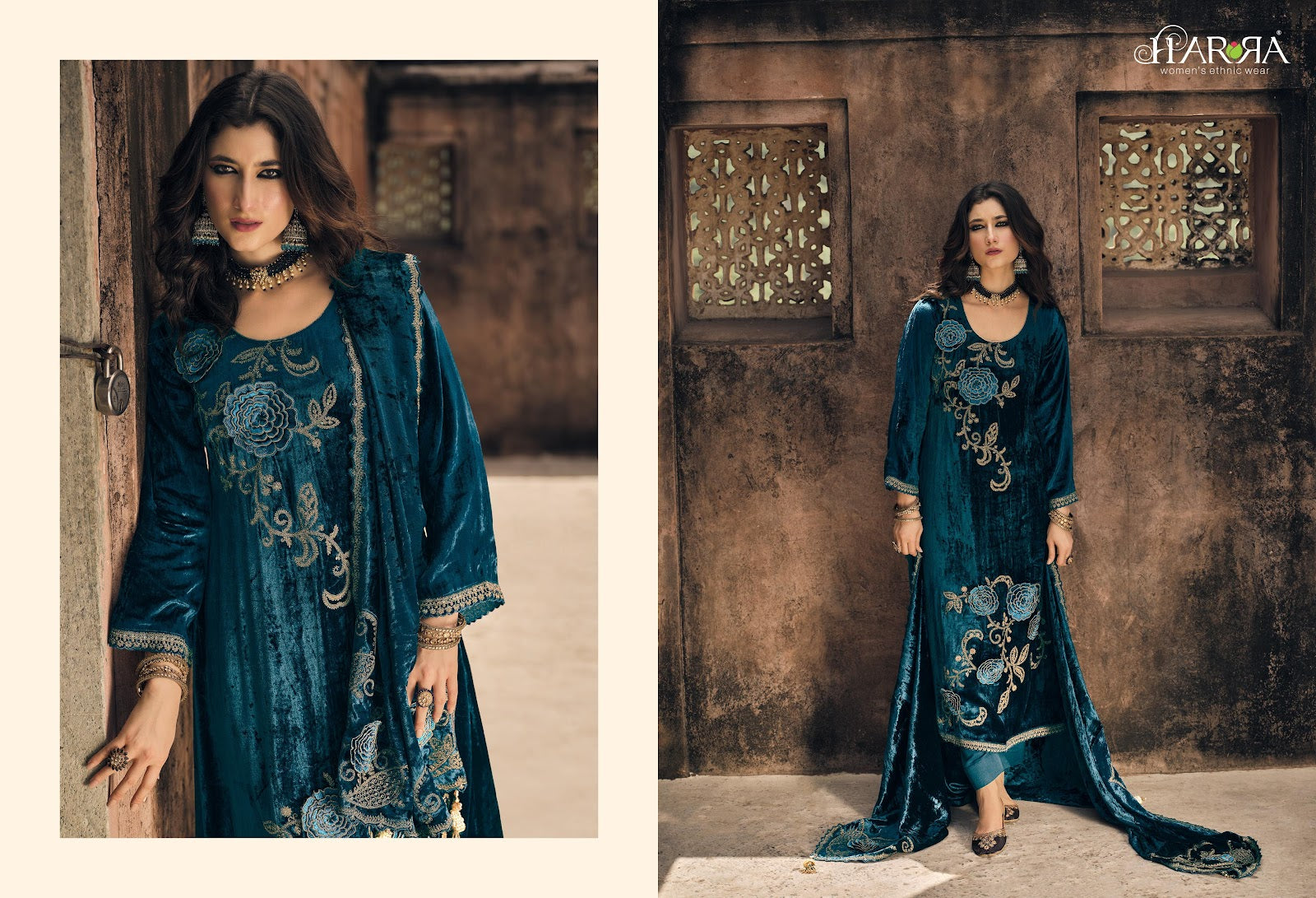 Mandala Harra Pure Viscose Velvet Suits Wholesale Price