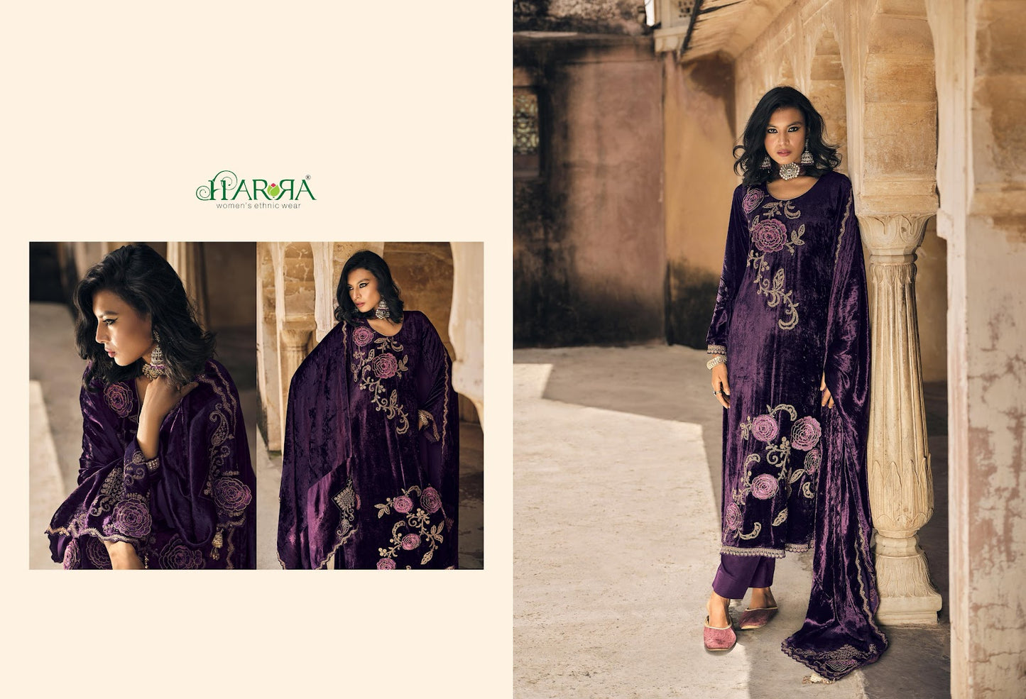 Mandala Harra Pure Viscose Velvet Suits Wholesale Price