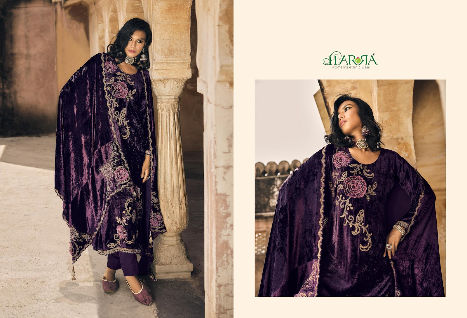 Mandala Harra Pure Viscose Velvet Suits Wholesale Price