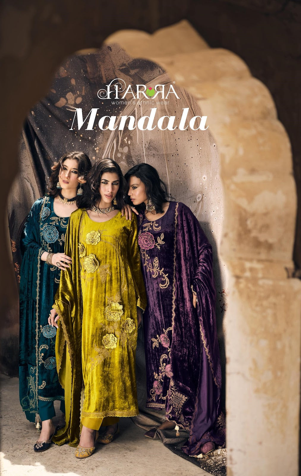 Mandala Harra Pure Viscose Velvet Suits Wholesale Price