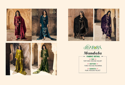 Mandala Harra Pure Viscose Velvet Suits Wholesale Price