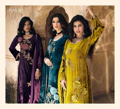 Mandala Harra Pure Viscose Velvet Suits Wholesale Price