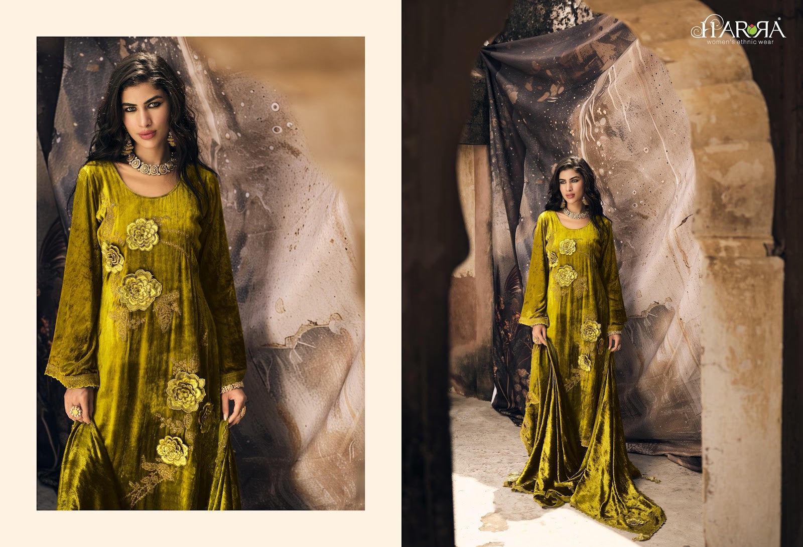 Mandala Harra Pure Viscose Velvet Suits Wholesale Price