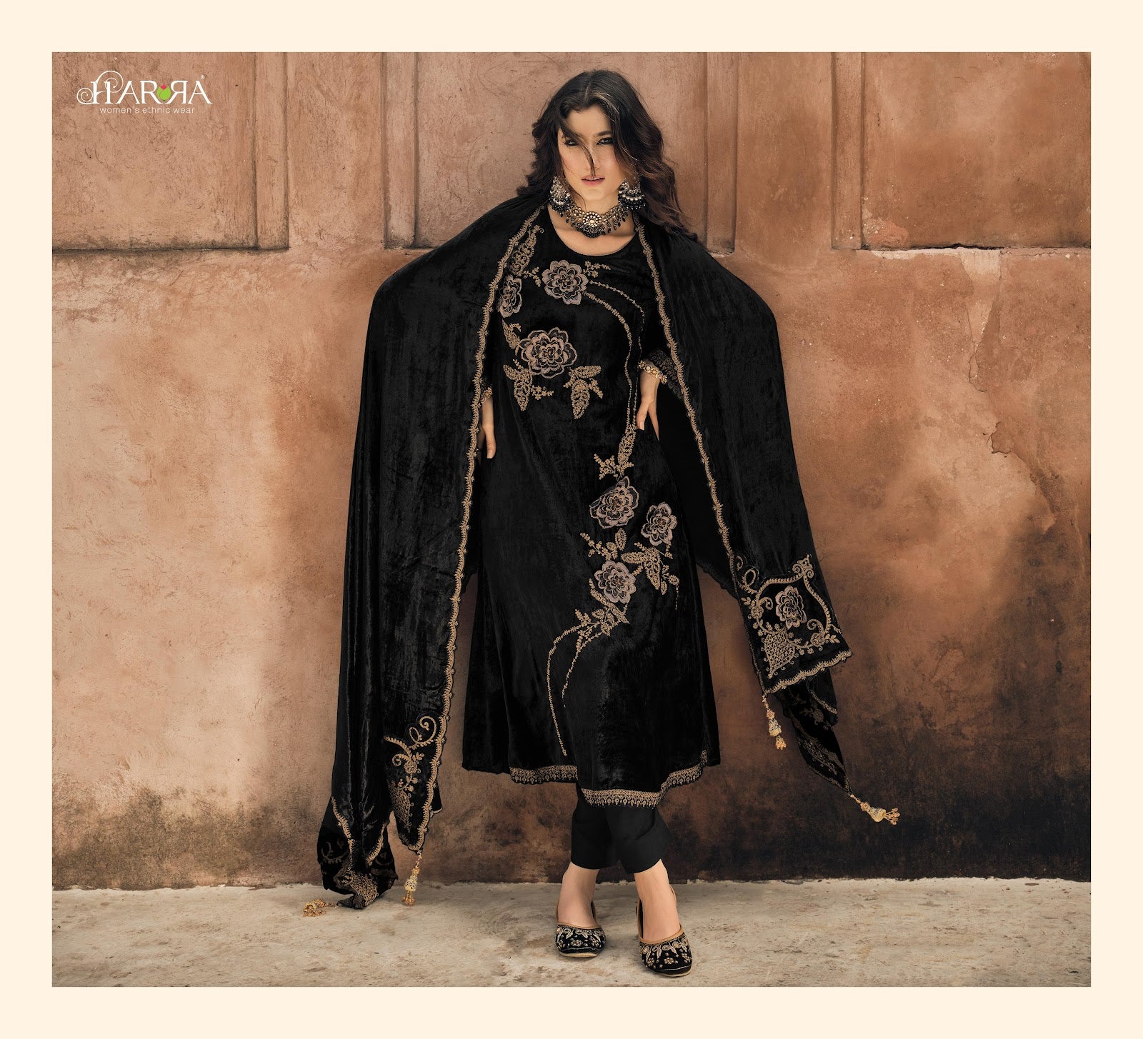 Mandala Harra Pure Viscose Velvet Suits Wholesale Price
