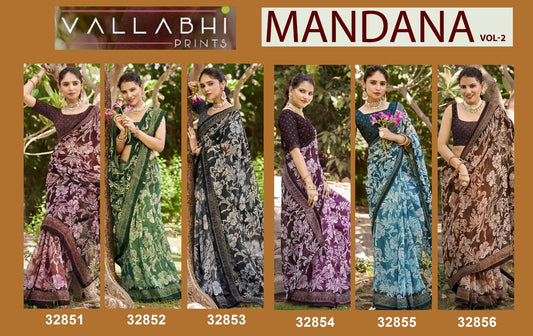Mandana Vol 2 Vallabhi Prints Georgette Sarees Wholesaler India