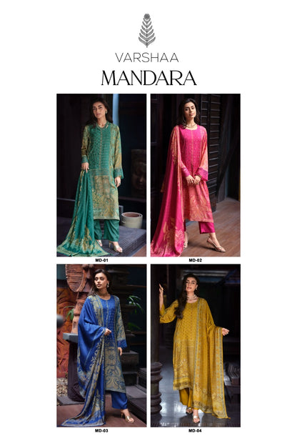 Mandara Varshaa Viscose Muslin Pant Style Suits Wholesale