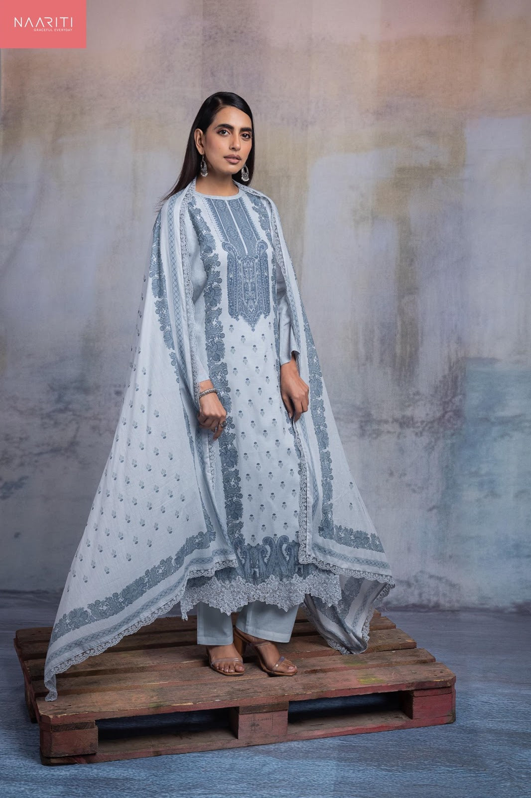 Mandari Naariti Cotton Lawn Pant Style Suits Wholesale
