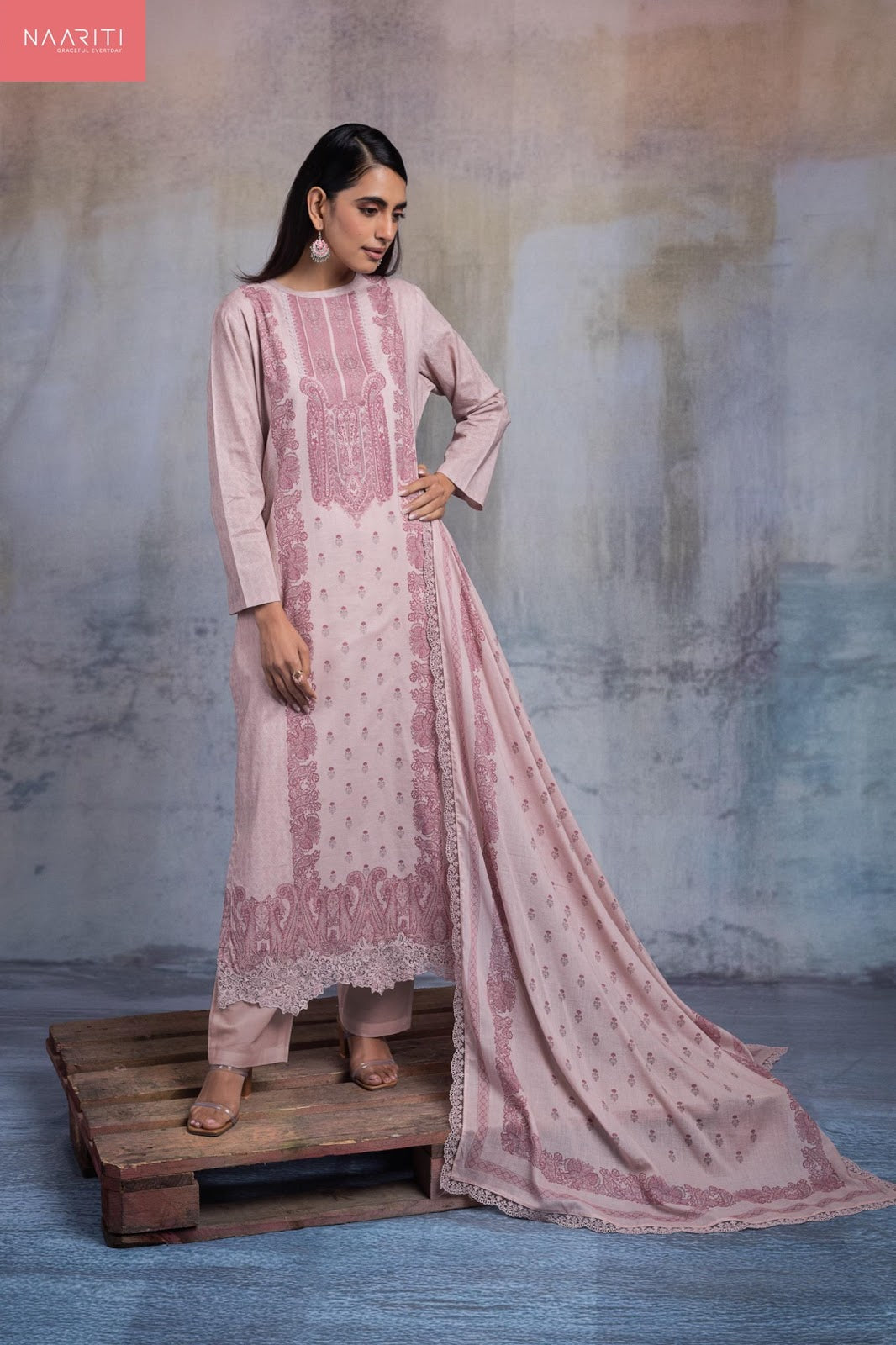Mandari Naariti Cotton Lawn Pant Style Suits Wholesale