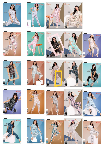 Mandarin Collar Ruchee Fashion Rayon Co Ord Set Wholesale