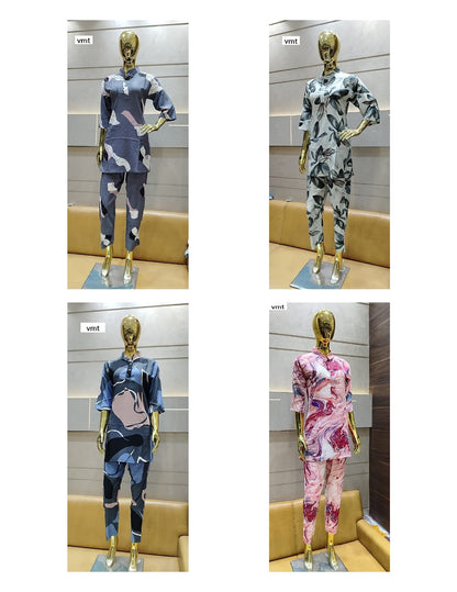 Mandarin Collar Vmt Reyon Co Ord Set Supplier India