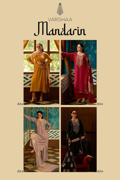 Mandarin Varshaa Pashmina Suits Manufacturer Gujarat