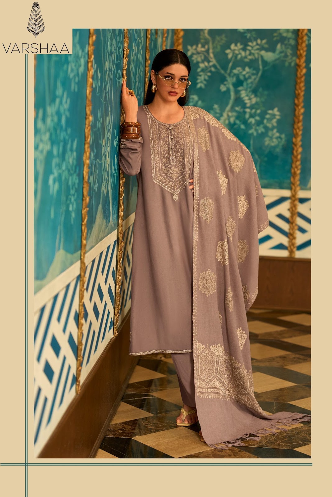 Mandarin Varshaa Pashmina Suits Manufacturer Gujarat